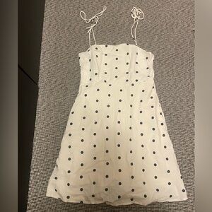 Old Navy White Polka Dot Spaghetti Strap Dress Size Medium